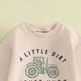 thumbnail image 6 of TOWED22 Toddler Boy Clothes Fleece Fall Winter Outfit Letter Tractor Print Ribbed Long Sleeve Sweatshirt and Pants 2Pcs Set(Blazer,2-3 Y), 6 of 6