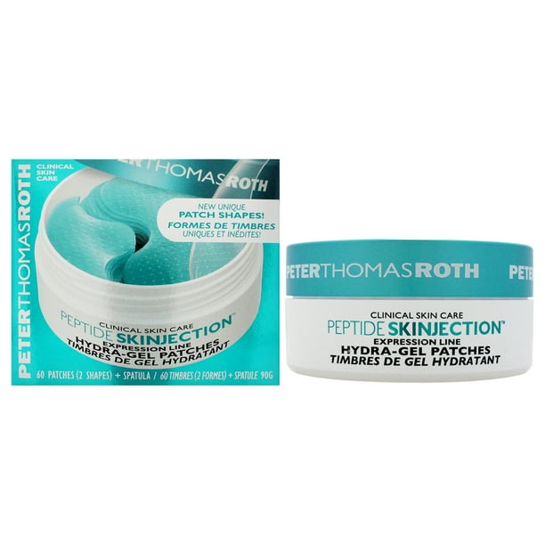 Parches de gel hidratante Peptide Skinjection Expression Line de Peter Thomas Roth para mujer (30 parches)