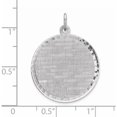 thumbnail image 2 of Sterling Silver Rhod-Plated Eng. Rnd Patterned Polish Front/Satin Back Disc (29 X 22) Made In United States qm518/18, 2 of 5