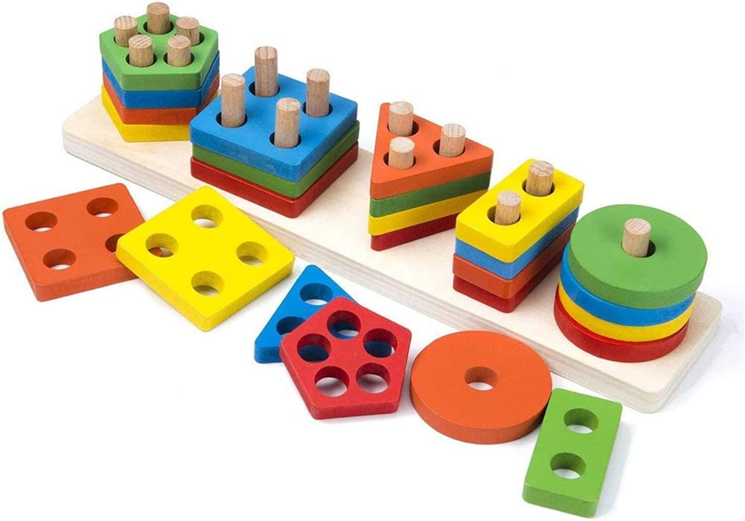 Montessori Toys for 15 Year Old Boys Girl,Wooden Sorting and Stacking Toys for Toddlers 13