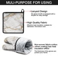 thumbnail image 7 of White Gold Marble Pattern Kitchen Oven Mitt and Pot Holder Sets 4 Pcs for Baking, Cooking and Grilling, Heat Resistant Up To 392 °F, 7 of 7