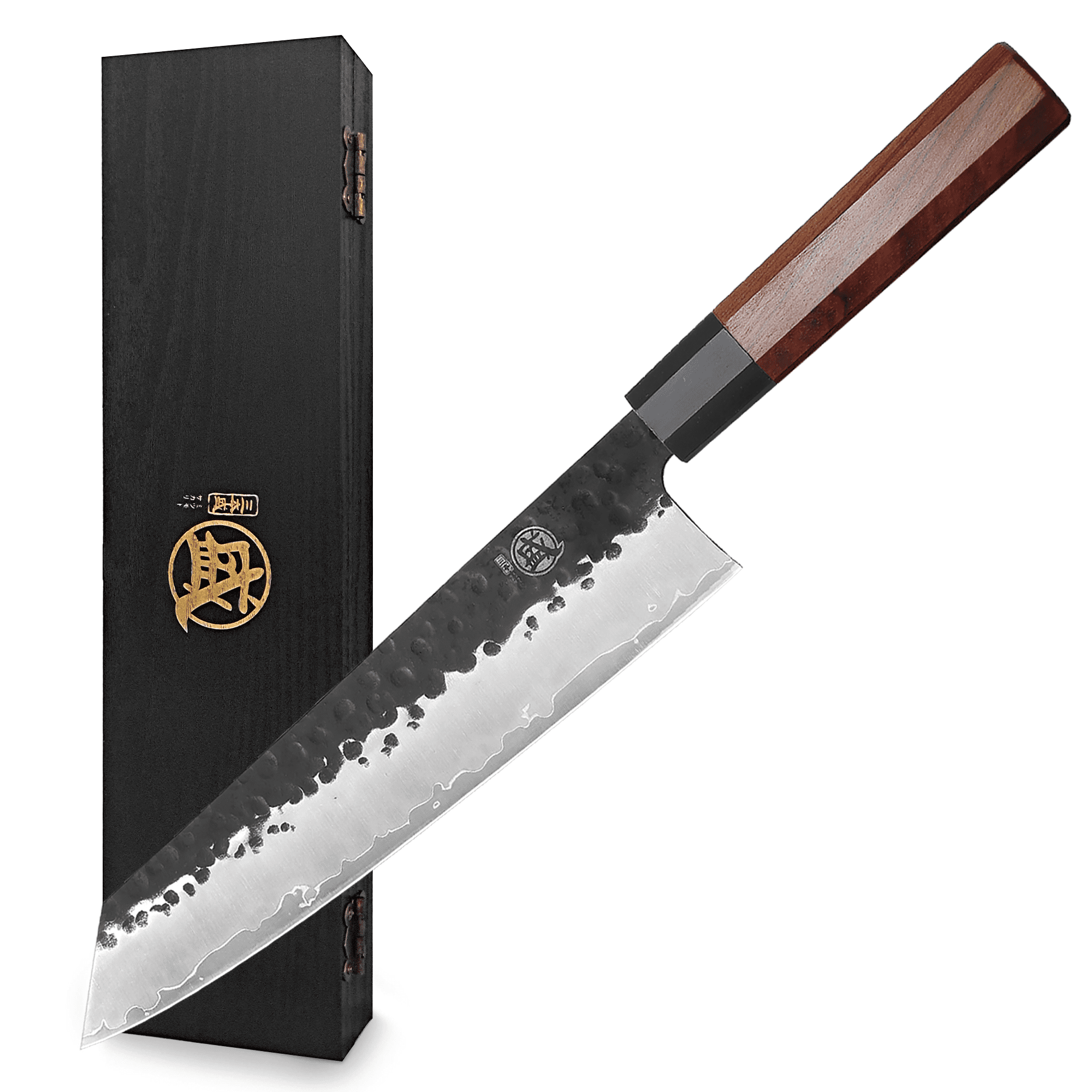 MITSUMOTO SAKARI 9 inch Japanese Kiritsuke Chef Knife, High Carbon Stainless Steel Kitchen Knife