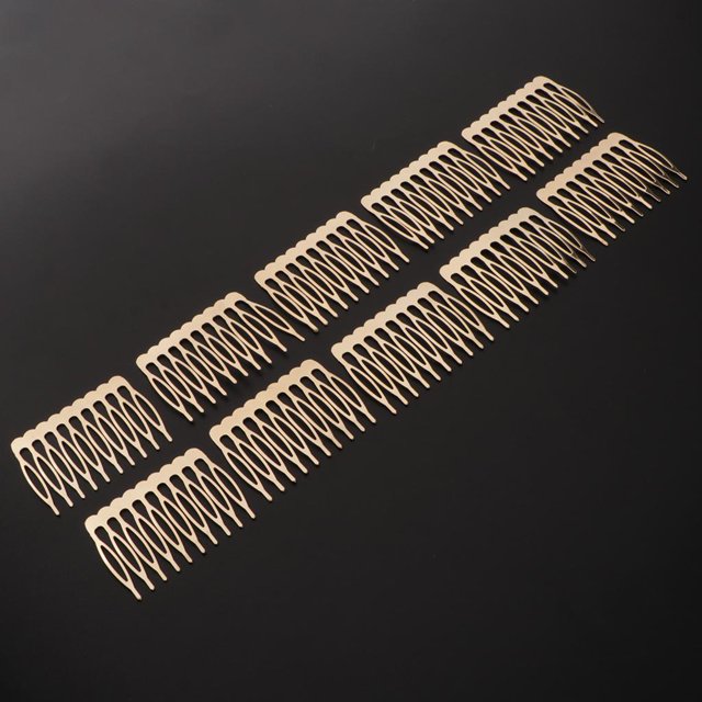 Paquete s De Metal En Artesanal s Laterales Fabricación De Joyas Accesorio Para El Cabello DIY - dorado perfecl Peine de pelo en blanco
