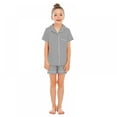 thumbnail image 4 of BULLPIANO Boys Girls Pajamas Set 2 Piece Top and Bottom Sleepwear for Kids Button Down Loungewear Soft Summer Pjs Nightwear Shorts Set, 4 of 7