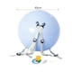 thumbnail image 2 of Pelota Auxiliar de Caída, Pelota de , Entrenamiento Elástico Duradero, Práctica Antideslizante para Niños Y Adultos, Pelota para Hacer Ejercicio Azul, 2 of 7