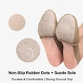 thumbnail image 2 of Half-Toe Non-Slip Grip Socks, Breathable Yoga Dance Socks with Anti-Skid Dots, 1Pair, 2 of 6