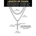 thumbnail image 4 of ChainsHouse 2pcs Layer Jesus Cross Necklaces for Men Women Silver Cuban Link Chain Stainless Steel Jewelry Set Christmas Birthday Valentine's Day Gift, 18", 4 of 7