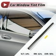 thumbnail image 3 of Unique Bargains Nano Ceramic Car Window Tint Film VLT 14% IRR 61% UVR 95% 4.92 ft x 20.08 inch Privacy Film 2mil PET 1 Pc Chrome Black 0.14 VLT, 3 of 8
