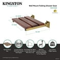 thumbnail image 4 of Kingston Brass KBSS1916BB Chaise 19-Inch x 16-Inch Wall Mount Fold Down Shower Seat in Brushed Brass, 4 of 4