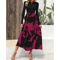 thumbnail image 5 of FreshPretty Womens Floral Maxi Dress Spring Summer Casual Crewneck Long Sleeve Ruffle Flowy Cocktail Wedding Guest Dresses, 5 of 7