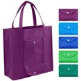 thumbnail image 4 of PENGXIANG 5 Pieces Reusable Grocery Bags Large Shopping Totes, Durable Heavy Duty Easy to Clean,Eco-Friendly Produce Bags with Long Handle for Groceries (5 Assorted Colors ), 4 of 7