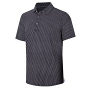 Damipow Mens Golf Shirt Short Sleeve Printed Performance Moisture Wicking Dry Fit Polo Shirts for Men