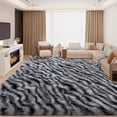 thumbnail image 4 of Janvonne 8x10Fluffy Area Rug for Living Room Bedroom, Modern Shaggy Carpets Fuzzy Rug for Teens Dorm Bedside Home Decor Aesthetic, Heavy Duty Non Slip, Zebra Print, 4 of 8