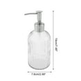 thumbnail image 4 of Unique Bargains 1 Pc Elegant Soap Pump Dispenser for Bathroom 13.52oz Clear Silver Tone, 4 of 6