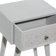thumbnail image 4 of DecMode 16" x 24" Gray Mango Wood Intricately Carved Single Drawer Scroll Accent Table, 1-Piece, 4 of 13
