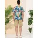 thumbnail image 5 of Lars Amadeus Camisa De Manga Corta Con Estampado De Flores Para Hombre, Camisas Hawaianas Informales De Verano Con Botones Blanco azul marino M Unique Bargains Camisas, 5 of 6
