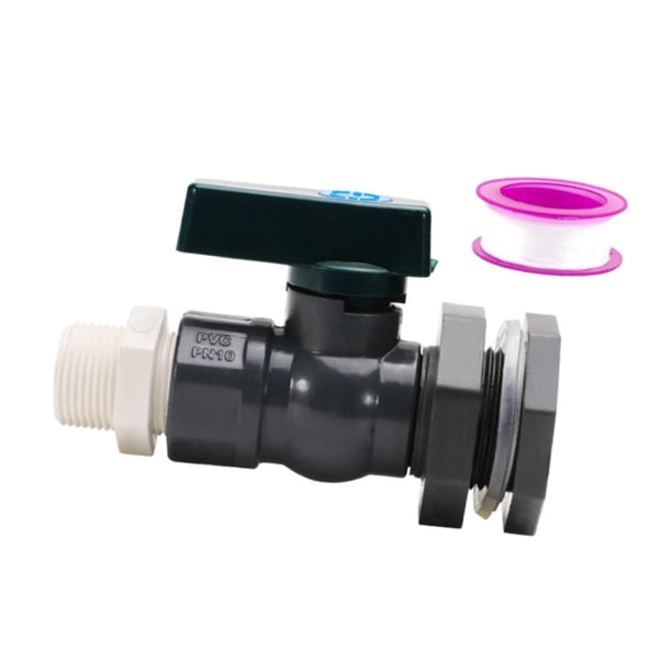 Contenedor de agua de PVC de 3/4 pulgadas, espita de barril de lluvia para bañeras de piscinas de barriles de jardín Con Seda Blanca