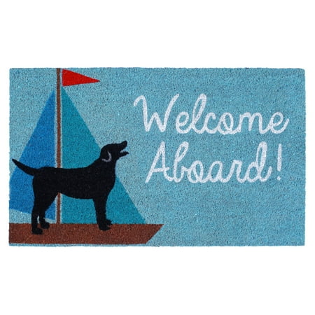 4x5 Mat - Liora Manne Natura Welcome Aboard Outdoor Mat Ocean 18