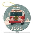 thumbnail image 2 of Fire Engine Gift for Firetruck Lover Ceramics Ornaments Fire Truck Snowflakes Ceramic Double Sided Tree Xmas Ornament Christmas Tree Ceramic Ornament Decoration Holiday Present, 2 of 5