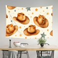 thumbnail image 2 of RKSupls Spring Tapestry Wall Art, Cowboy Hats and Stars Pattern Hanging Tapestry Decoration for Happy New Year Bedroom, Living Room, Dorm, Apartment Hallway Home Decor,60*40in, 2 of 5