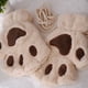 thumbnail image 1 of Guantes cálidos con forma de garra de gato y dedos expuestos de niña con dibujos de gatos en invierno, guantes de medio dedo con forma de pata de oso esponjosos y gruesos, 1 of 5