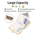 thumbnail image 3 of GAEKEAO Small Wallet for Women Floral Vegan Leather Credit Card Holder with Kiss Lock, 3 of 8