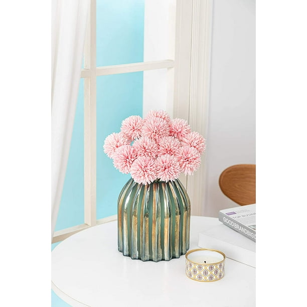 Hydrangea Silk Flowers Large Artificial Flowers with Stem Fake Champagne Flower