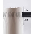thumbnail image 6 of White Brown Tier Curtains 45 Inch Length,Sheer Curtains for Bedroom Living Room Window Modern Gradient Vertical Stripes Geometric Voile Drapes Kitchen Curtains Small Half Window 27.5"x45" 2 Panels, 6 of 7