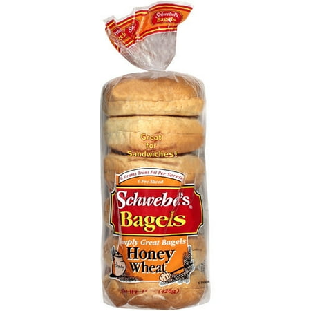 Schwebels Honey Wheat Bagels, 6 ct, 15 oz