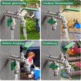 thumbnail image 5 of Robinet de Jardin, Double Robinet de Sortie 1/2 Pouce, en Laiton, Résistant à la Rouille et au Gel, avec 2 Sorties 3/4 Pouces, 1 Ruban d'Étanchéité à Rouleaux, Double Connexion An, 5 of 5