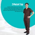 thumbnail image 3 of ACTIVE UNIFORMS Men Scrub Set Medical Scrub Top and Pants (Chocolate, X-Small), 3 of 6