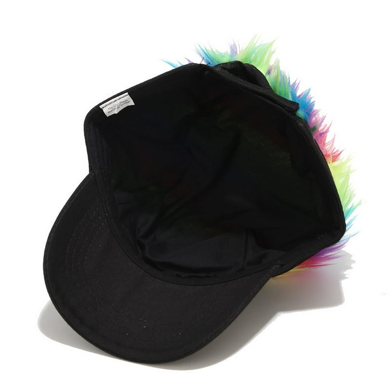 Sun Hat Men And Women Multicolour Wig Peaked Cap Baseball Cap Head Scarf  Wrap Cap Hats For Women Polyester Black 