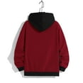 thumbnail image 4 of Fall Winter Hooded Sweatshirt For Men Contrasting Color Sweatshirt Sports Casual Jacket,Size S-2XL, 4 of 5