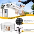 30 Inch Dog Pen 8 Panel Playpen Indoor Outdoor Metal Puppy Pet Fence ...