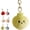 green, variant on Baozi Plush Keychain Cute Steamed Bun Keyring with Smiling Face, Soft Fluffy Stuffed Toy Pendant for Backpack, Keys & Purse for Party Favors & Collectibles
