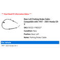 thumbnail image 2 of Rear Left Parking Brake Cable - Compatible with 1997 - 2001 Honda CR-V 1998 1999 2000, 2 of 2