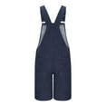 thumbnail image 6 of FRSASU Men Jumpsuits Casual Fashion Soild Zipper Breast Pocket Washed Suspender Long Pants Cargo Pants Dark Blue XL(XL), 6 of 7