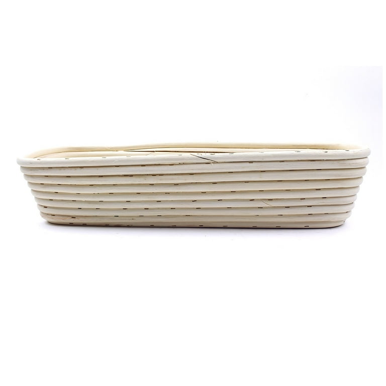 Vollum Bread Proofing Basket Banneton Baking Supplies for Beginners & Professional Bakers Handwoven Rattan Cane Bread Maker with Linen for Artisan