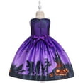 thumbnail image 2 of Girls Kids Halloween Witch Dress with Hat Smooth Princess Skirt Dress up, 2 of 7