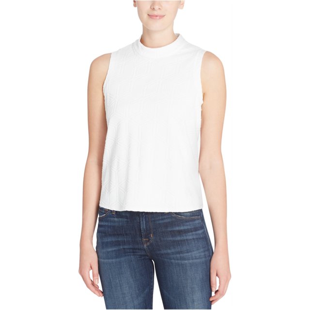 Catherine Malandrino blusa de punto texturizado para mujer, blanco, mediano