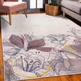 thumbnail image 3 of Flower Decorative Rug, Retro Floral Background Hibiscus Silhouettes Dramatic Romantic Nature Art, Quality Carpet for Bedroom Dorm and Living Room, 6 Sizes, Mauve Taupe, by Ambesonne, 3 of 4