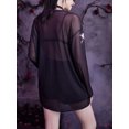 thumbnail image 7 of Baby Sweetie Women´s Skull Skeleton Halloween Long Mesh Tops Long Sleeve Gothic T-shirt Cosplay Bodysuit Outfit, 7 of 7