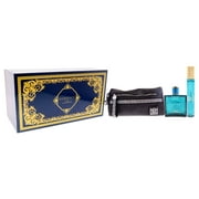 Versace Eros by Versace for Men - 3 Pc Gift Set - 3.4oz EDP Spray, 0.3oz EDP Spray, Pouch