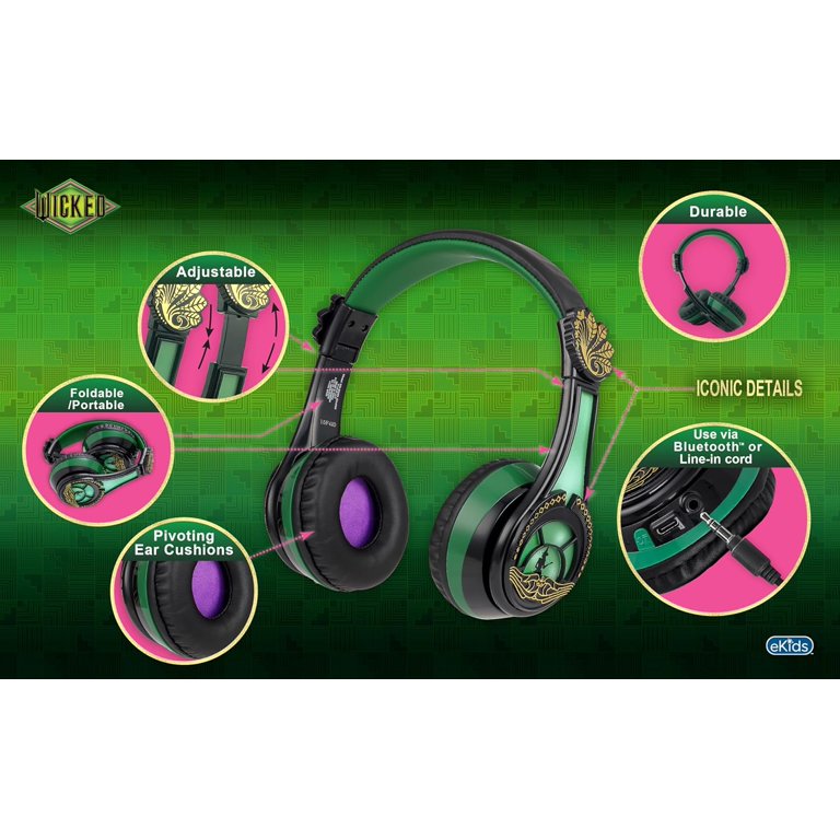 eKids Wicked Elphaba Bluetooth Headphone Skin, Single Piece with