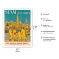 thumbnail image 2 of Siam (Thailand) by Clipper - Pan American World Airways - Vintage Airline Travel Poster by Charles Baskerville c.1950s - Bamboo Fine Art 290gsm Paper (Unframed) 12x16in, 2 of 4