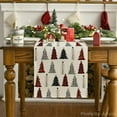 thumbnail image 5 of mubwai Xmas Tree Christmas Table Runner, Seasonal Winter Kitchen Dining Table Decoration for Home Party Decor 13x72 Inch, 5 of 5
