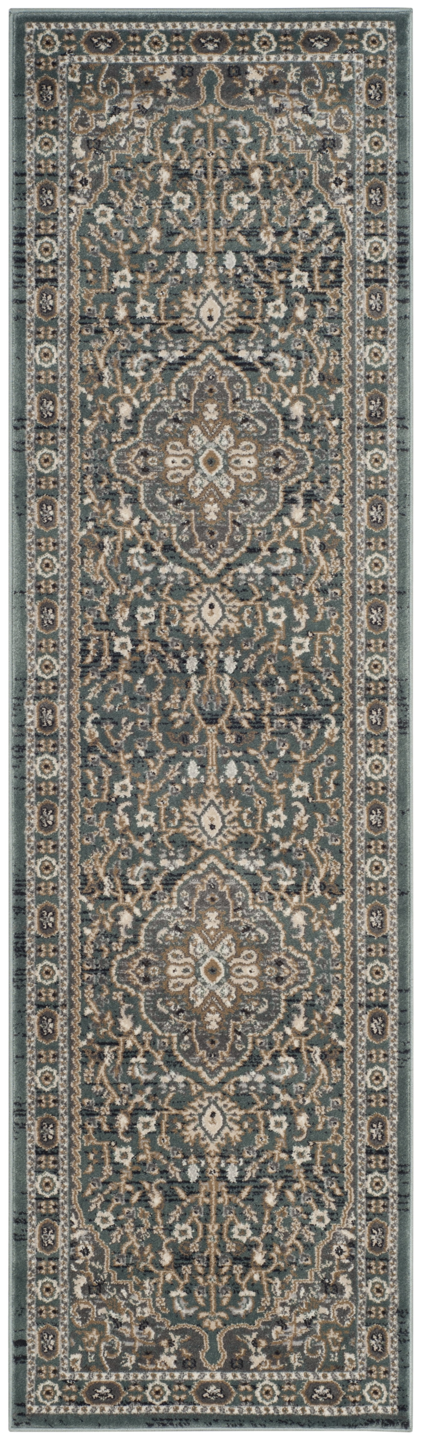 Safavieh Lyndhurst Idella Floral Runner Rug, Teal/Gray, 2'3" x 20'