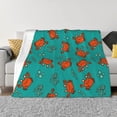 thumbnail image 1 of Fotbe Colorful Crab Manta de Franela con Estampado, Manta Ultrasuave para Cama, Sofá, Auto, Hipoalergénica y Antibolitas-50"x40", 1 of 6