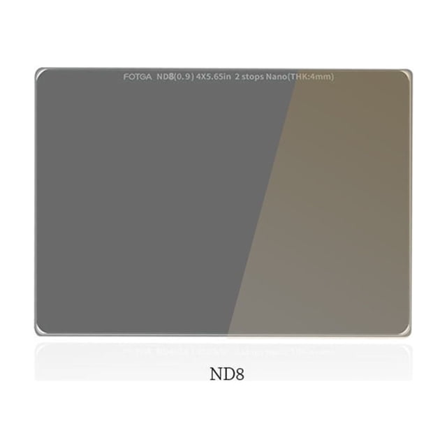 FOTGA Filtre d'Objectif 4 mm ND8(0,9) à 3 Niveaux 4x5,65 Po Filtres ND Verre Optique Étanche Résistant aux Rayures avec Revêtement Multi-Résistant