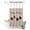 Brown, variant on No Hook Shower Curtain, Christmas Shower Curtains for Bathroom with See Through Top Window, Winter Snowflakes Plaid Xmas Balls Bow on Linen Waterproof & Washable Bath Curtain Stall 48"x72"